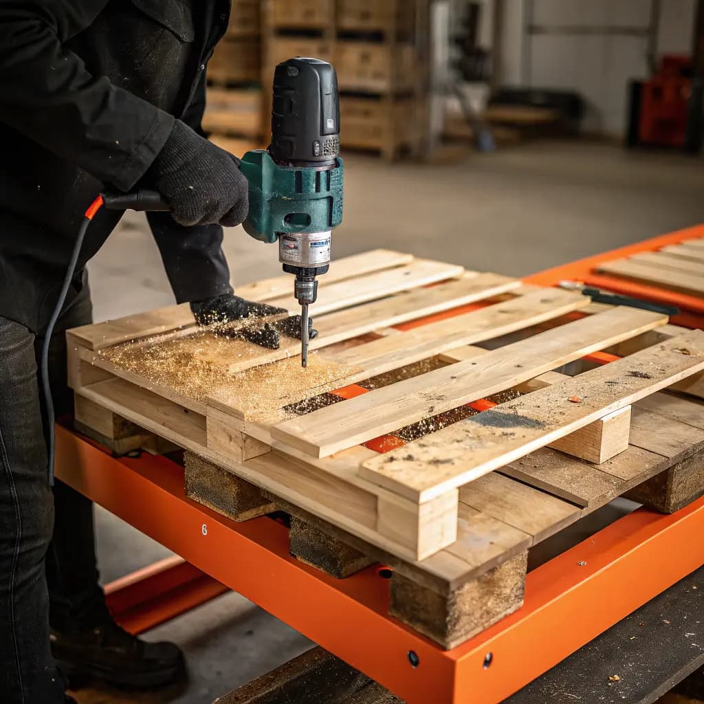 Réparation palette en bois